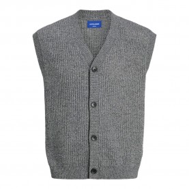 потник,мъжки,пуловери,jack,&,jones,summer,knitted,vest,black,(grey)
