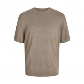 блуза,мъжки,пуловери,jack,&,jones,william,short,sleeve,sweater,greige,detail,melange,(beige)