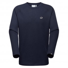 тениска,мъжки,тениски,mammut,waffle,long,sleeve,t,shirt,marine,(blue)