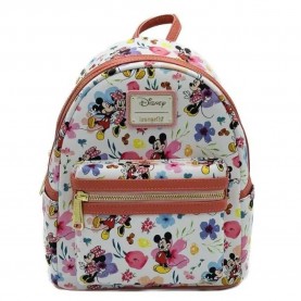 раница,раници,loungefly,mickey,minnie,&,floral,mini,backpack,multicolor,(white)