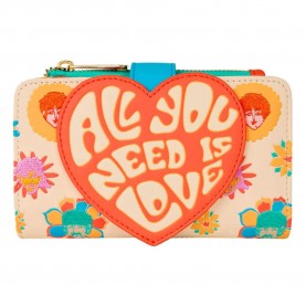 портфейли,и,портмонета,loungefly,the,beatles,wallet,multicolor,(beige)