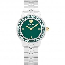 Часовник Versace VEUCA0424 woman watch - Silver (Silver Grey / Bottle Green) часовник,часовници,versace,veuca0424,woman,watch,silver,(silver,grey,bottle,green)