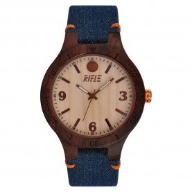 часовник,часовници,rifle,on,the,road,44,mm,watch,dark,maple,jeans,(brown)