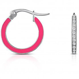 бижутерия,ops,objects,diamond,paint,hoop,earrings,fuchsia