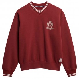 блуза,дамски,блузи,superdry,country,club,loose,v,crew,sweatshirt,stanton,red,(red)