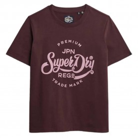 Тениска Superdry Premium Script Entry T-shirt - Purple (Rich Deep Burgundy) тениска,дамски,тениски,superdry,premium,script,entry,t,shirt,purple,(rich,deep,burgundy)