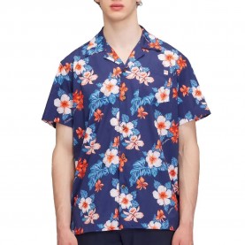 Риза с къс ръкав Sundek Bowling printed short sleeve shirt - Blue (Navy) риза,с,къс,ръкав,мъжки,ризи,sundek,bowling,printed,short,sleeve,shirt,blue,(navy)