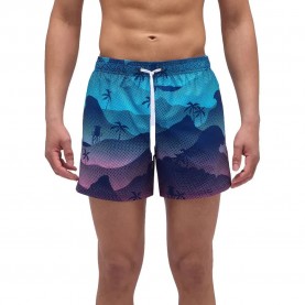 бански,гащета,мъжки,бански,костюми,sundek,elastic,waist,and,mystic,shade,print,swimming,shorts,navy,(blue)