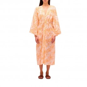Рокля Sundek Fleur de joie print long kimono long dress - Orange (Lulo) рокля,дамски,поли,и,рокли,sundek,fleur,de,joie,print,long,kimono,long,dress,orange,(lulo)