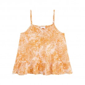 тениска,детски,тениски,sundek,laces,with,fleur,de,joie,print,sleeveless,t,shirt,lulo,(yellow,orange)