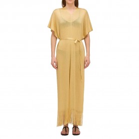 рокля,дамски,поли,и,рокли,sundek,long,kaftan,with,v,neck,long,dress,gold,gold,(yellow)