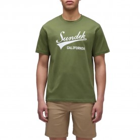 Тениска Sundek written short sleeve T-shirt - Green (Dino) тениска,мъжки,тениски,sundek,written,short,sleeve,t,shirt,green,(dino)