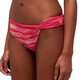 дамски,бански,костюми,sundek,zircon,abstract,wave,print,slip,bikini,bottom,pink,(pitaya)