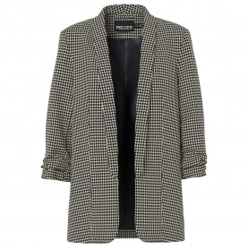 сако,дамски,сака,pieces,boss,3,4,printed,blazer,white,pepper,(black)