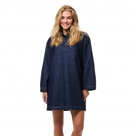 рокля,дамски,поли,и,рокли,pieces,kenya,long,sleeve,short,dress,dark,blue,denim,(blue)