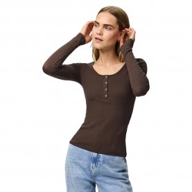 тениска,дамски,тениски,pieces,kitte,long,sleeve,t,shirt,hot,fudge,(brown)