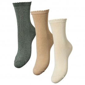 чорапи,дамски,чорапи,pieces,sebby,glitter,long,socks,3,pairs,birch,(multicolor)