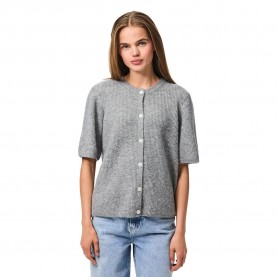 жилетка,дамски,пуловери,дамски,плетени,дрехи,pieces,silly,cardigan,medium,grey,melange,(grey)