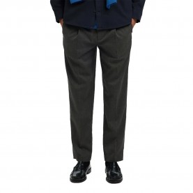 панталони,мъжки,панталони,selected,190,leroy,pleat,regular,tapered,fit,pants,dark,grey,melange,(grey)