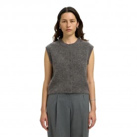 потник,дамски,пуловери,дамски,плетени,дрехи,selected,lulu,knitted,vest,medium,grey,melange,(grey)