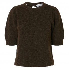 тениска,дамски,тениски,selected,lulu,short,sleeve,t,shirt,delicioso,(brown)