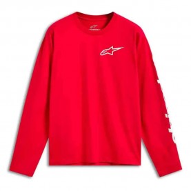 Тениска Alpinestars Trackside long sleeve T-shirt - Red (Red / White) тениска,мъжки,тениски,дамски,тениски,alpinestars,trackside,long,sleeve,t,shirt,red,(red,white)