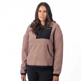 блуза,дамски,блузи,klim,sira,high,pile,full,zip,sweatshirt,twilight,mauve,black,(brown)
