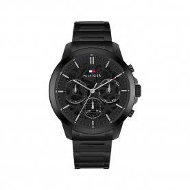 Часовник Tommy hilfiger Henry 44 mm watch - Silver (Black / Black / Mineral) часовник,часовници,tommy,hilfiger,henry,44,mm,watch,silver,(black,black,mineral)
