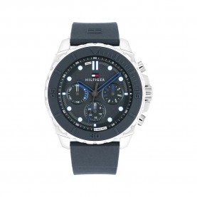 Часовник Tommy hilfiger Morgan 48 mm watch - Silver (Blue / Blue / Mineral) часовник,часовници,tommy,hilfiger,morgan,48,mm,watch,silver,(blue,blue,mineral)