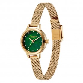 часовник,часовници,olivia,burton,mini,23,mm,woman,watch,golden,(gold,green,mineral)