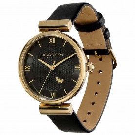часовник,часовници,olivia,burton,minima,bee,36,mm,woman,watch,golden,(black,black,mineral)