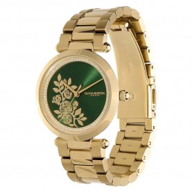 часовник,часовници,olivia,burton,t,bar,floral,34,mm,watch,gold,green,mineral,(golden)