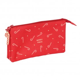 Safta 842507744 Candy Merry Xmas Triple pencil case - Multicolor канцеларски,принадлежности,safta,842507744,candy,merry,xmas,triple,pencil,case,multicolor