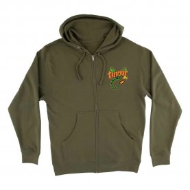 блуза,мъжки,пуловери,creature,deadly,sands,hoodie,full,zip,sweatshirt,green,(army)