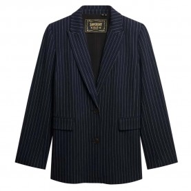 Сако Superdry Pinstripe Boyfriend blazer - Blue (Navy Pinstripe) сако,дамски,сака,superdry,pinstripe,boyfriend,blazer,blue,(navy,pinstripe)
