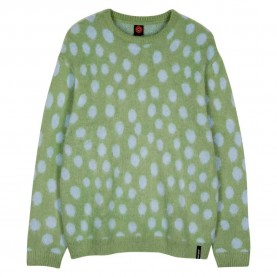 Блуза Santa cruz Jaguar knit crew sweatshirt - Green (Moon Rock) блуза,мъжки,пуловери,santa,cruz,jaguar,knit,crew,sweatshirt,green,(moon,rock)