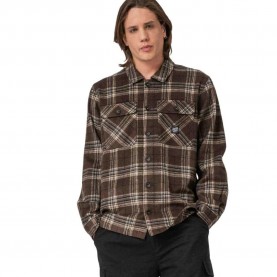 Карирана риза Santa cruz Lodge long sleeve shirt - Brown (Chestnut Check) карирана,риза,мъжки,ризи,santa,cruz,lodge,long,sleeve,shirt,brown,(chestnut,check)