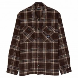 Карирана риза Santa cruz Lodge long sleeve shirt - Brown (Flint Check) карирана,риза,дамски,ризи,мъжки,ризи,santa,cruz,lodge,long,sleeve,shirt,brown,(flint,check)