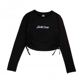 Тениска Santa cruz Love script strip tie long sleeve T-shirt - Black (Universal Pink) тениска,мъжки,тениски,дамски,тениски,santa,cruz,love,script,strip,tie,long,sleeve,t,shirt,black,(universal,pink)