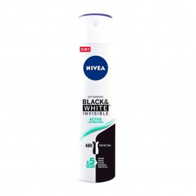 хигиена,тяло,nivea,black,&,white,invisible,active,200ml,deodorant,spray,clear