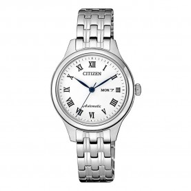 часовник,часовници,citizen,pd7131,83a,automatic,5,atm,29.3,mm,woman,watch,silver,(grey,grey,white)
