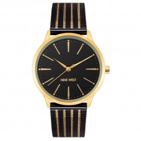 часовник,часовници,nine,west,nw,2566gpbk,quartz,36,mm,woman,watch,golden,(golden,multicolor,black)