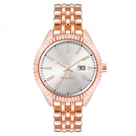 Часовник Nine west NW-2660SVRG Quartz 36 mm woman watch - Golden (Pink / Pink / Grey) часовник,часовници,nine,west,nw,2660svrg,quartz,36,mm,woman,watch,golden,(pink,pink,grey)