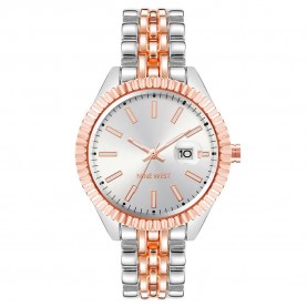 Часовник Nine west NW-2661SVRT Quartz 34 mm woman watch - Orange (Multicolor / Multicolor / Grey) часовник,часовници,nine,west,nw,2661svrt,quartz,34,mm,woman,watch,orange,(multicolor,multicolor,grey)