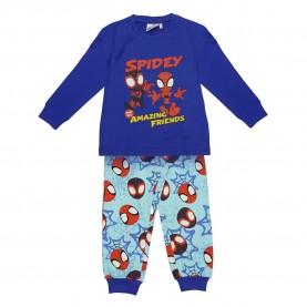 Пижама Spiderman Spidey long sleeve pyjama - Blue (Blue) пижама,детски,пижами,spiderman,spidey,long,sleeve,pyjama,blue,(blue)
