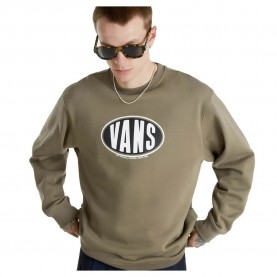 блуза,мъжки,пуловери,vans,spray,on,loose,crew,sweatshirt,green,(bungee,cord)