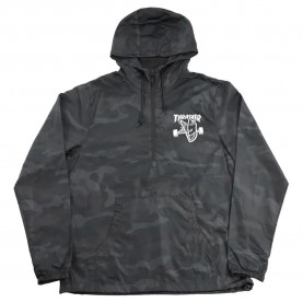 Яке Thrasher X spitfire thrash & burn jacket - Black (Black Camo) яке,мъжки,якета,дамски,якета,и,палта,thrasher,x,spitfire,thrash,&,burn,jacket,black,(black,camo)