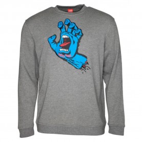 Блуза Santa cruz Screaming Hand Crew sweatshirt - Grey (Dark Heather) блуза,мъжки,пуловери,santa,cruz,screaming,hand,crew,sweatshirt,grey,(dark,heather)