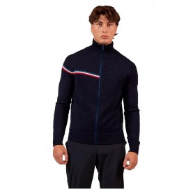 Блуза Rossignol Odysseus Merino full zip sweater - Blue (Dark Navy) блуза,мъжки,пуловери,rossignol,odysseus,merino,full,zip,sweater,blue,(dark,navy)