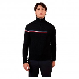 Блуза Rossignol Odysseus Merino half zip sweater - Black (Black) блуза,мъжки,пуловери,rossignol,odysseus,merino,half,zip,sweater,black,(black)
